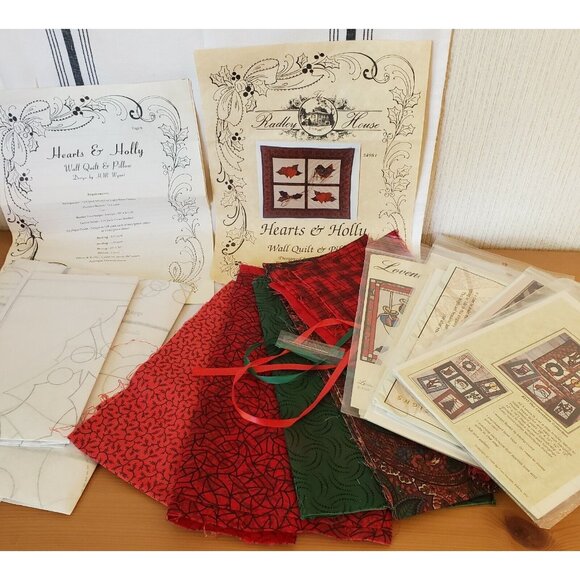 Quilt Pattern Lot 15 Christmas Wall Hanging Cardholder Table Runner Radley House - Picture 3 of 16
